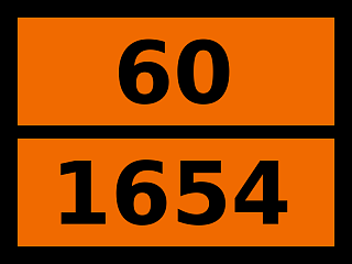 Табличка опасный груз "60-1654. Никотин"