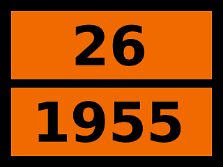 Табличка опасный груз "26-1955. Газ сжатый токсичный, н.у.к."