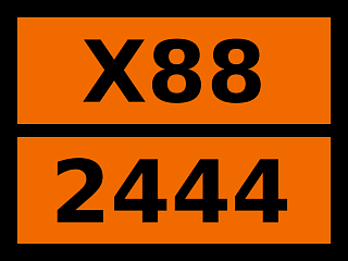 Табличка опасный груз "X88-2444. Ванадия тетрахлорид"