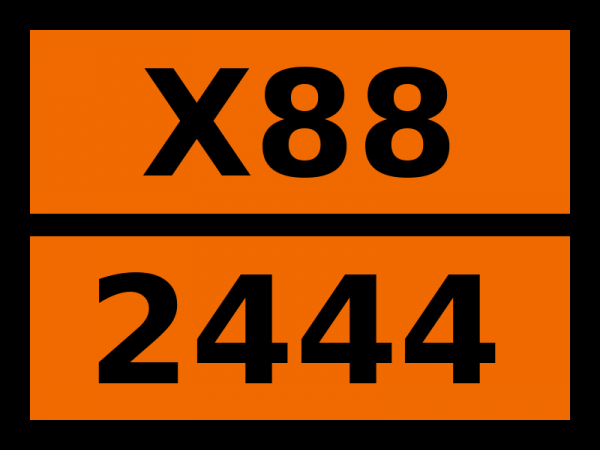Табличка опасный груз "X88-2444. Ванадия тетрахлорид"