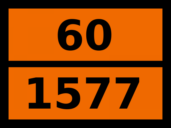 Табличка опасный груз "60-1577. Хлординитробензолы жидкие"
