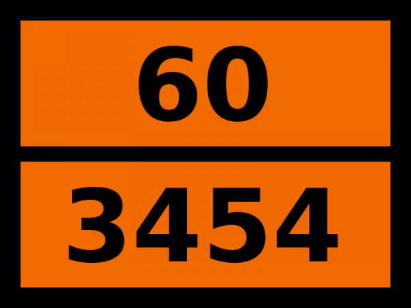 Табличка опасный груз "60-3454. Динитротолуолы твердые"