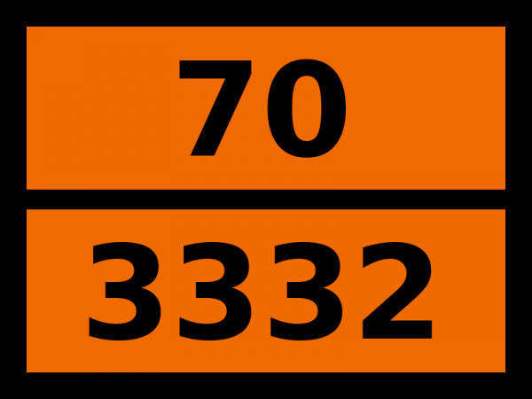 Табличка опасный груз "70-3332. Радиоактивный материал"