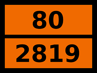 Табличка опасный груз "80-2819. Амилфосфат"