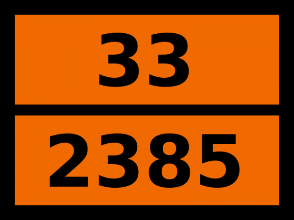 Табличка опасный груз "33-2385. Этилизобутират"