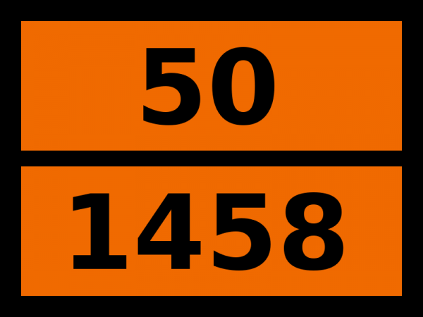 Табличка опасный груз "50-1458. Хлората и бората смесь"