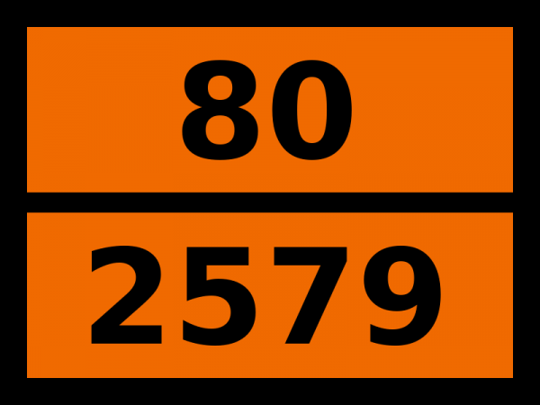 Табличка опасный груз "80-2579. Пиперазин"