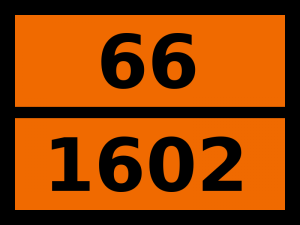 Табличка опасный груз "66-1602. Краситель жидкий токсичный"