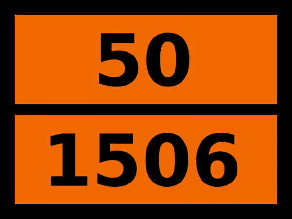 Табличка опасный груз "50-1506. Стронция хлорат"