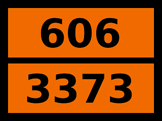 Табличка опасный груз "606-3373. Препарат биологический, категория в"