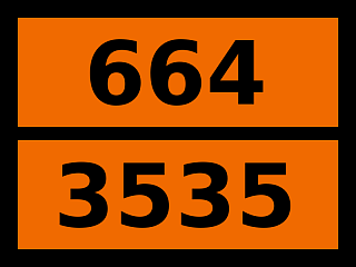 Табличка опасный груз "664-3535. Вещество твердое токсичное"
