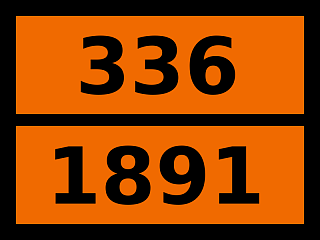 Табличка опасный груз "336-1891. Этилбромид"