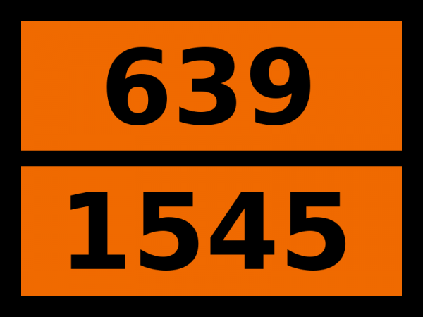 Табличка опасный груз "639-1545. Аллилизотиоцианат стабилизированный"
