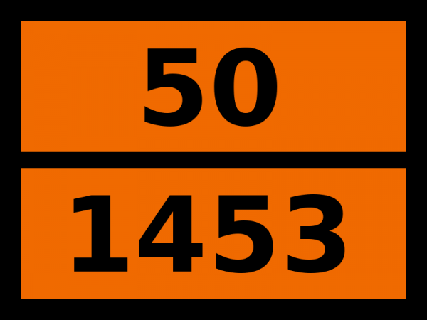 Табличка опасный груз "50-1453. Кальция хлорит"