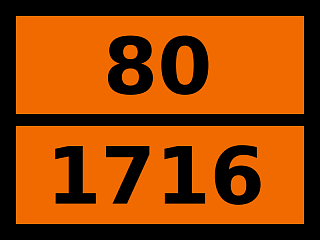 Табличка опасный груз "80-1716. Ацетилбромид"