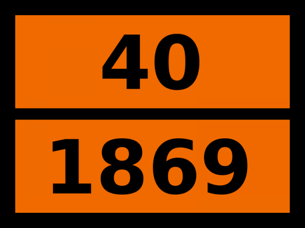 Табличка опасный груз "40-1869. Магний или магния сплавы"