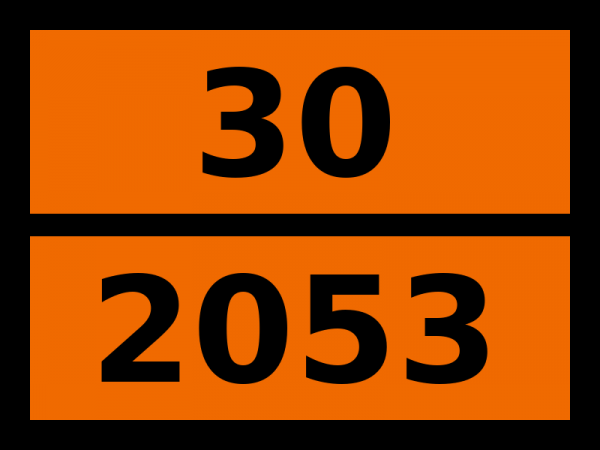 Табличка опасный груз "30-2053. Метилизобутилкарбинол"
