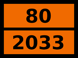 Табличка опасный груз "80-2033. Калия монооксид"