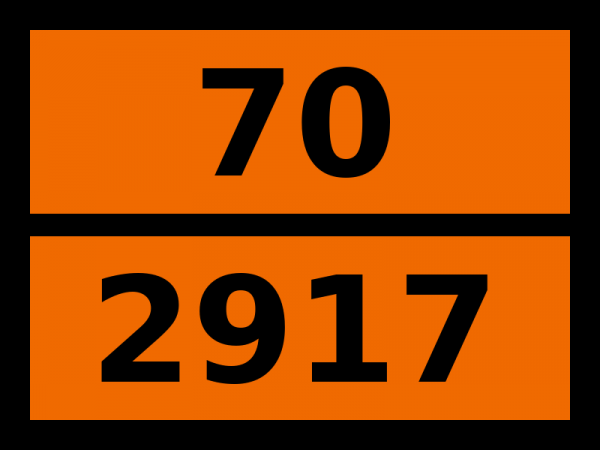 Табличка опасный груз "70-2917. Радиоактивный материал"