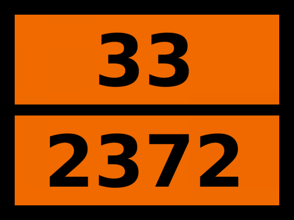 Табличка опасный груз "33-2372. 1,2-ди-(диметиламино)-этан"