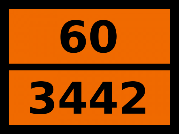 Табличка опасный груз "60-3442. Дихлоранилины твердые"
