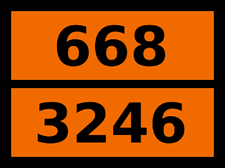 Табличка опасный груз "668-3246. Метансульфонилхлорид"