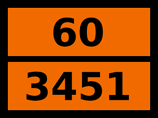 Табличка опасный груз "60-3451. Толуидины твердые"