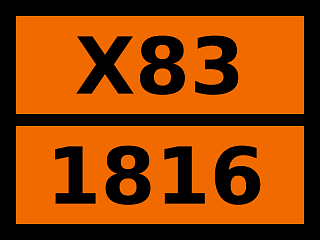 Табличка опасный груз "X83-1816. Пропилтрихлорсилан"