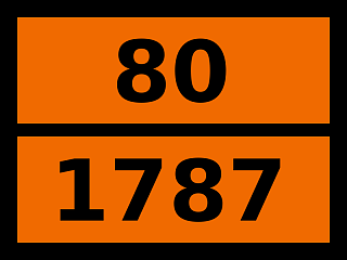 Табличка опасный груз "80-1787. Кислота иодистоводородная"