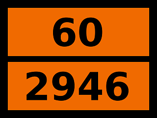 Табличка опасный груз "60-2946. 2-амино-5-диэтиламинопентан"
