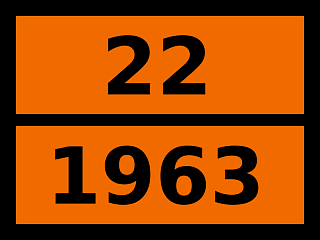 Табличка опасный груз "22-1963. Гелий охлажденный жидкий"