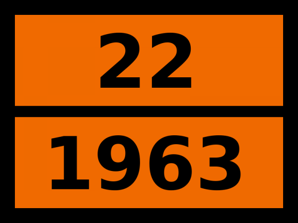 Табличка опасный груз "22-1963. Гелий охлажденный жидкий"