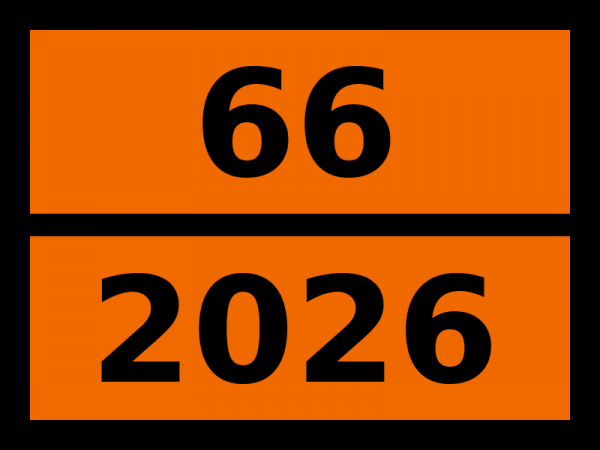 Табличка опасный груз "66-2026. Фенилртути соединение, н.у.к."