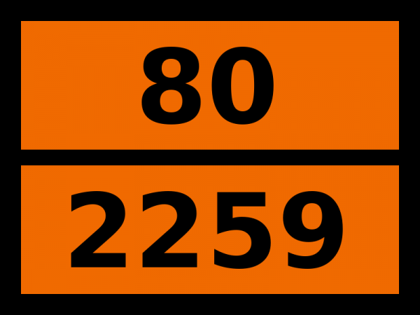 Табличка опасный груз "80-2259. Триэтилентетрамин"