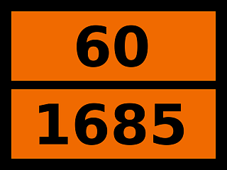 Табличка опасный груз "60-1685. Натрия арсенат"