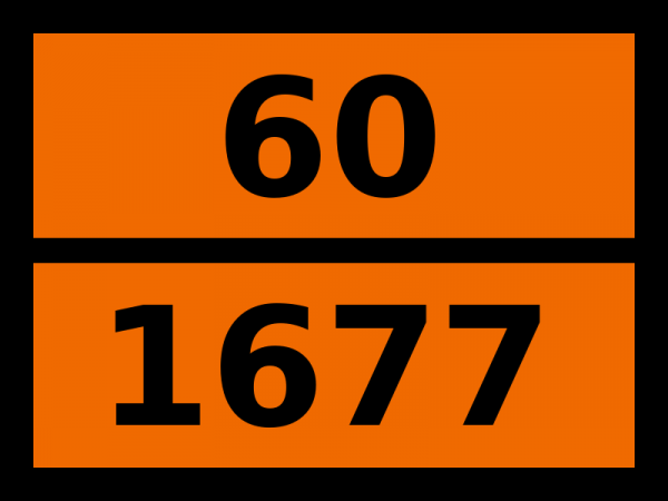 Табличка опасный груз "60-1677. Калия арсенат"