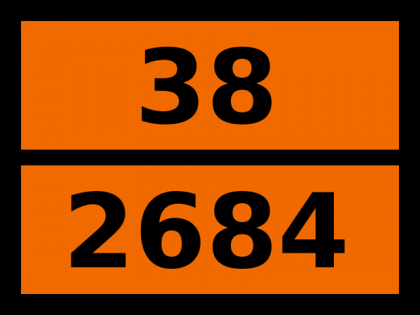 Табличка опасный груз "38-2684. 3-диэтиламинопропиламин"