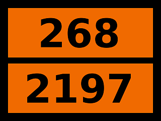 Табличка опасный груз "268-2197. Водорода иодид безводный"