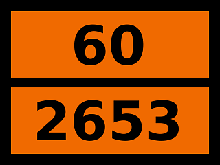 Табличка опасный груз "60-2653. Бензилиодид"