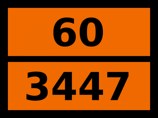 Табличка опасный груз "60-3447. Нитроксилолы твердые"