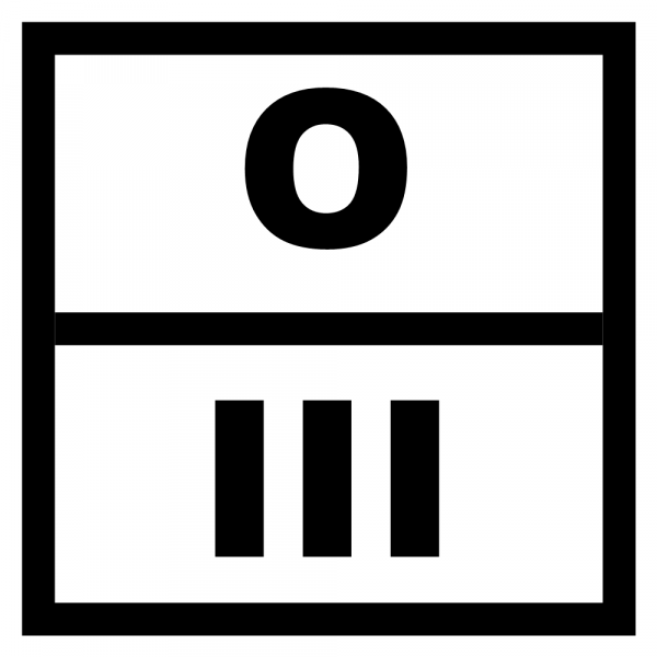 Знак класса отходов III (О/III)