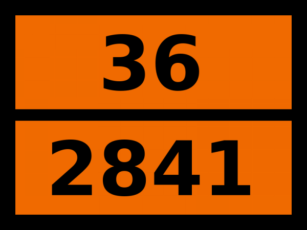 Табличка опасный груз "36-2841. Ди-н-амиламин"