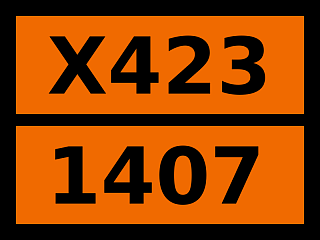 Табличка опасный груз "X423-1407. Цезий"