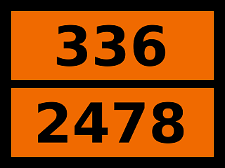 Табличка опасный груз "336-2478. Изоцианаты легковоспламеняющиеся"