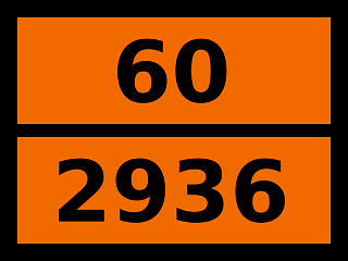 Табличка опасный груз "60-2936. Кислота тиомолочная"
