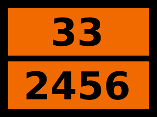 Табличка опасный груз "33-2456. 2-хлорпропен"