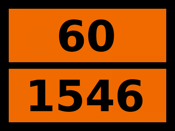 Табличка опасный груз "60-1546. Аммония арсенат"