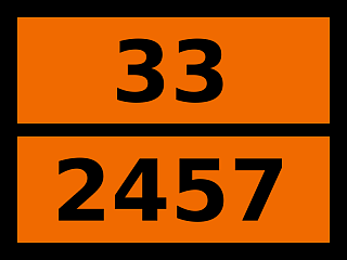 Табличка опасный груз "33-2457. 2,3-диметилбутан"