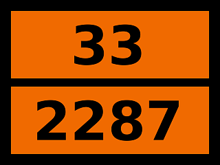 Табличка опасный груз "33-2287. Изогептен"
