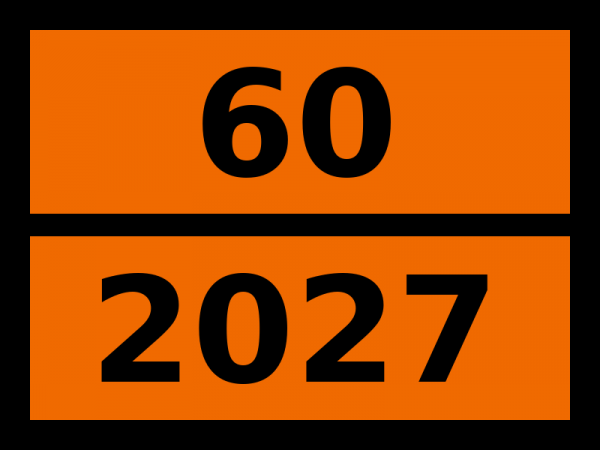 Табличка опасный груз "60-2027. Натрия арсенит твердый"